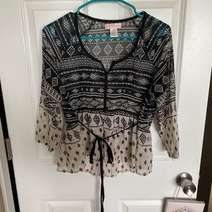 Back & tan Band of Gypsies top